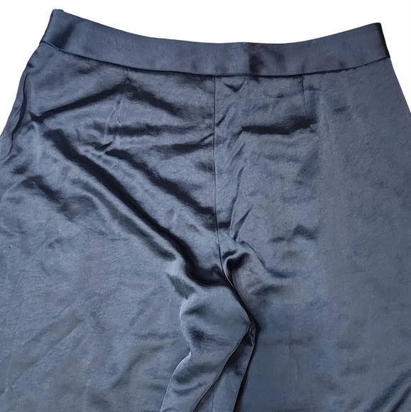 ANTONIO MELANI Satin Black Wide Leg Trousers - Picture 7 of 12